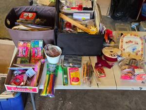 lot 149 image: Huge Lot of Craft Supplies and Accessories Lot including Ribbons, Beads, and Scrapbook Refills and More