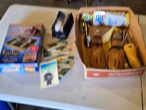 lot 155 image: Shoe Care Accessories Lot including Shoe Organizer, Shoe Trees, Heel Plates, and More