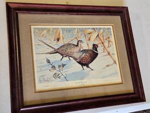 lot 181 image: Les C. Kouba Cornfed Ringnecks Framed Limited Edition Print for First Banks - Signed To Steve, LCK - 15 12 x 19 12