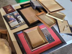 lot 194 image: Lot of Picture Frames including CARR Frames, Wooden Frames, and Various Sizes
