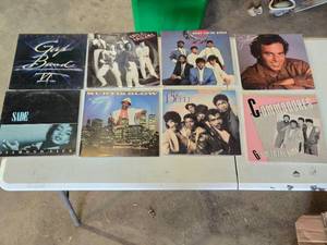 lot 223 image: Lot of Vinyl Records including Gap Band VI, Full Force, Ready for the World, Julio Iglesias, Sade, Kurtis Blow, The Deele, and Commodores