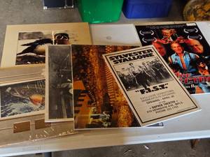 lot 288 image: Lot of Posters and Prints including Sylvester Stallone F.I.S.T. Poster, The Decider Mission Accomplished Poster, and Nature Prints