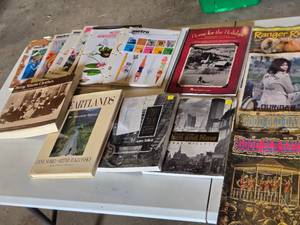 lot 400 image: Books and Magazines including Bring Warm Clothes, Heartlands, Lost Twin Cities, and Metro Newspaper Service Issues