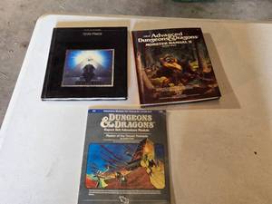 lot 403 image: Advanced Dungeons & Dragons Books including Monster Manual II by Gary Gygax, Mysteries of the Unknown Mystic Places, and Dungeons & Dragons Expert Set Adventure Module