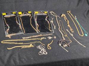 lot 334 image: Various Jewelry Items including Adult Face Mask Extension Lanyards and Necklaces