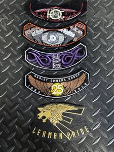 lot 18 image: Harley Owners Group Patches - Vintage HOG Emblems & Anniversary Badges