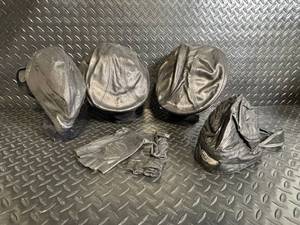 lot 25 image: Harley-Davidson Leather Gloves caps and-head wrap  (Lot of 6)