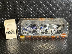 lot 10 image: Harley-Davidson Maisto 118 Collector Edition Police Motorcycle 4-Pack
