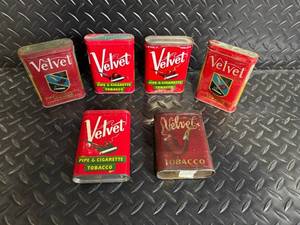 lot 106 image: Velvet Pipe & Cigarette Tobacco Tins (Lot of 6)