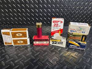 lot 124 image: Vintage .22 LR Cartridges - Peters, Herters, Aguila, Master-Mag, Winchester & Federal Lightning