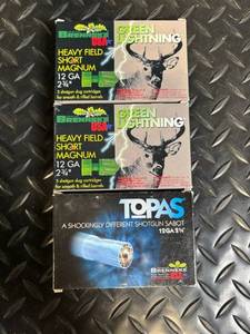 lot 126 image: Brenneke USA Green Lightning Heavy Field Short Magnum 12GA Slug - 2 Boxes & TOPAS 12GA Sabots