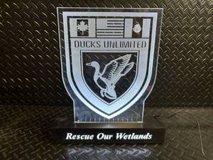 lot 143 image: Ducks Unlimited Shield Award - Rescue Our Wetlands Acrylic Trophy