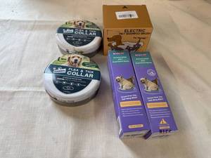 lot 30 image: Dog Fea Collars, Anal Gland Spray & Shampoo Brush