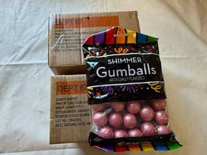 lot 87 image: 2x4ct- 8oz Bags Shimmer Gumballs-Pink