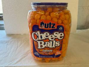 lot 100 image: 3x 23oz Utz Cheddar Cheese Balls