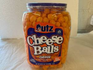 lot 102 image: 3x 23oz Utz Cheddar Cheese Balls