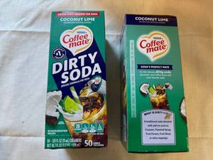lot 114 image: 2x 50ct Coffee Mate Dirty Soda-Coconut Lime