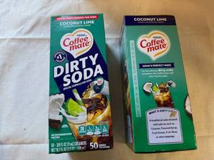 lot 115 image: 2x 50ct Coffee Mate Dirty Soda-Coconut Lime