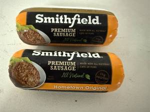 lot 384 image: L. 3x 1lb Smithfield Premium Pork Sausage