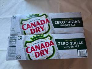 lot 131 image: 2x 12pk Canada Dry Ginger Ale-Zero Sugar