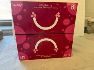 lot 140 image: 4x 8pk Bubly-Raspberry