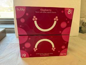 lot 142 image: 4x 8pk Bubly-Raspberry