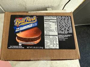 lot 183 image: CC. 2x12 Ball Park Flame Grilled Hamburgers