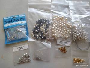 lot 32 image: Pearls, Glass Beads & Crimps