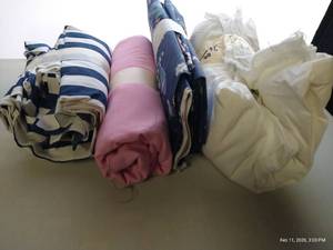 lot 42 image: (4) Rolls of Fabric, Several Yards Each