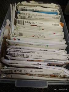 lot 45 image: Bin of Vintage Patterns