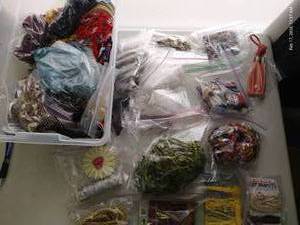 lot 78 image: Bin Full of Cording & Ribbon Accents