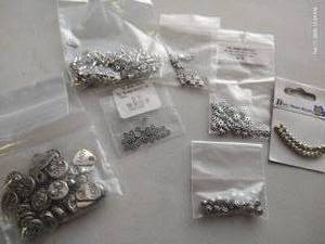 lot 88 image: Pewter Charms, Beads & Spacers