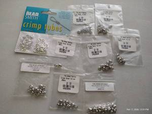 lot 90 image: Crimp Covers- Many Marked Silver
