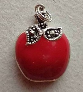 lot 101 image: 925 Silver Apple Charm