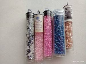 lot 126 image: (5) Tubes 0f Seed & Bugle Beads