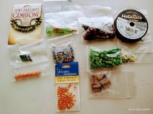 lot 145 image: Semi-precious Gemstones, Metallic Wire, Glass Beads, Etc