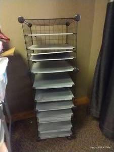 lot 174 image: Adjustable Rolling Paper Organizing Tower