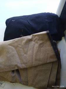 lot 180 image: Beautiful Tweed Style Brown & Cream Fabric & Black Fabric