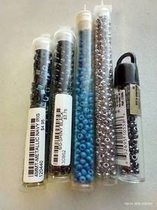 lot 187 image: (5) Tubes Glass Seed Beads
