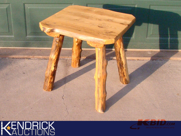 lot 27 image: Heavy Duty Log End Table