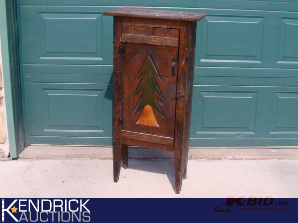 lot 43 image: Small Rustic Decorative Wood Cabinet
