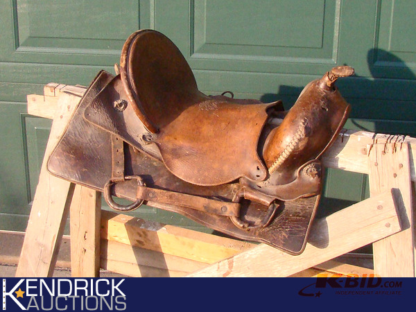 lot 53 image: Decorative Leather Saddle
