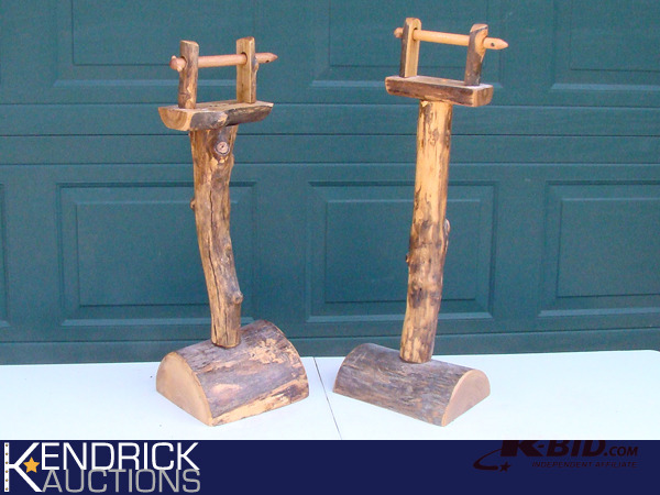 lot 72 image: 2 Log Toilet Paper Holders
