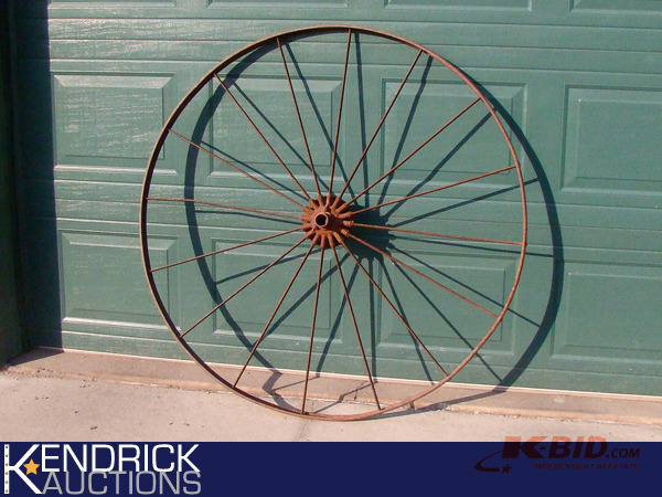 lot 78 image: Steel Wagon Wheel