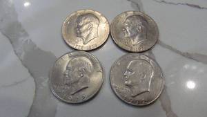 lot 27 image: 2-1972D, 2-1776-1976 Eisenhower Dollars