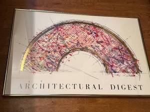 Gatewood Fan II Poster - Architectural Digest Abstract Artwork Framed Print