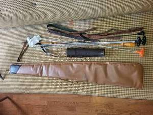 Vintage Gun Cleaning Kit - 4 Rods, Brushes, Patches & Leather Case