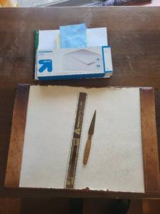 Wooden-Handled Knife, White Envelopes