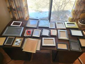 Assorted Picture Frames - Mixed Sizes & Finishes for Wall & Table Decor
