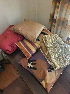 Decorative Throw Pillows - BrownBeige Tones with Geometric & Floral Prints